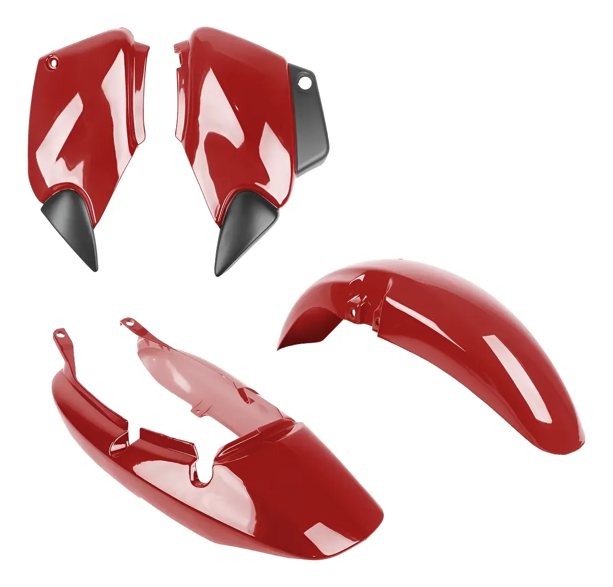 KIT CARENAGEM TITAN 125 2007 VERMELHO GUARAU