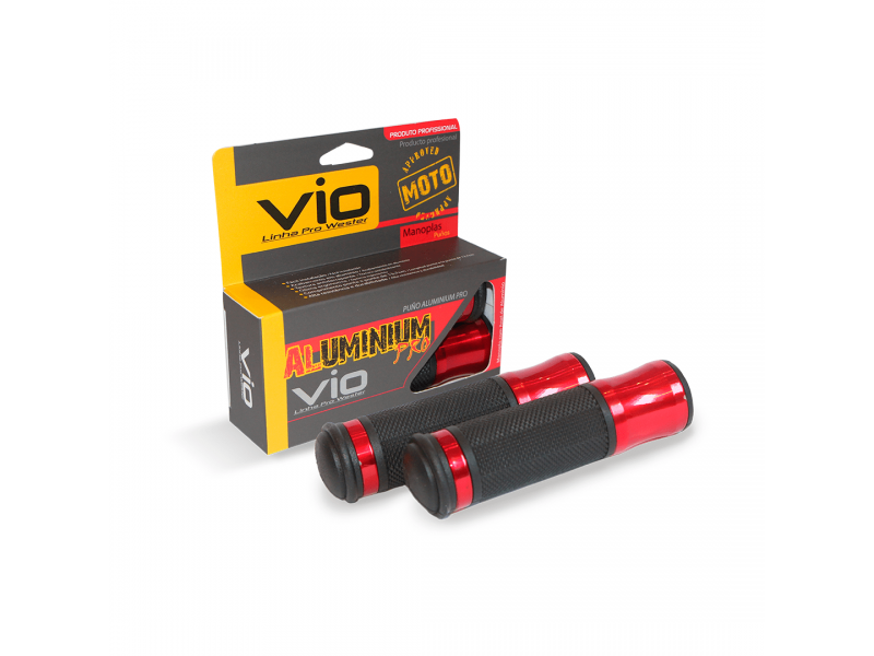 MANOPLA ALUMINIUM PRO COM ANEL VERMELHO CROSS