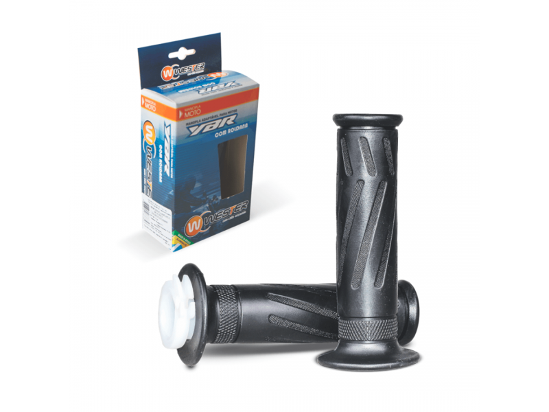 MANOPLA YBR 125 FACTOR 125 PRETO COM ROLDANA