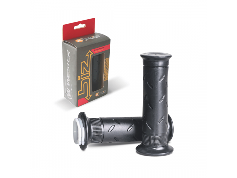 MANOPLA BIZ 125 2006-2012 PRETO COM ROLDANA ACELERADOR