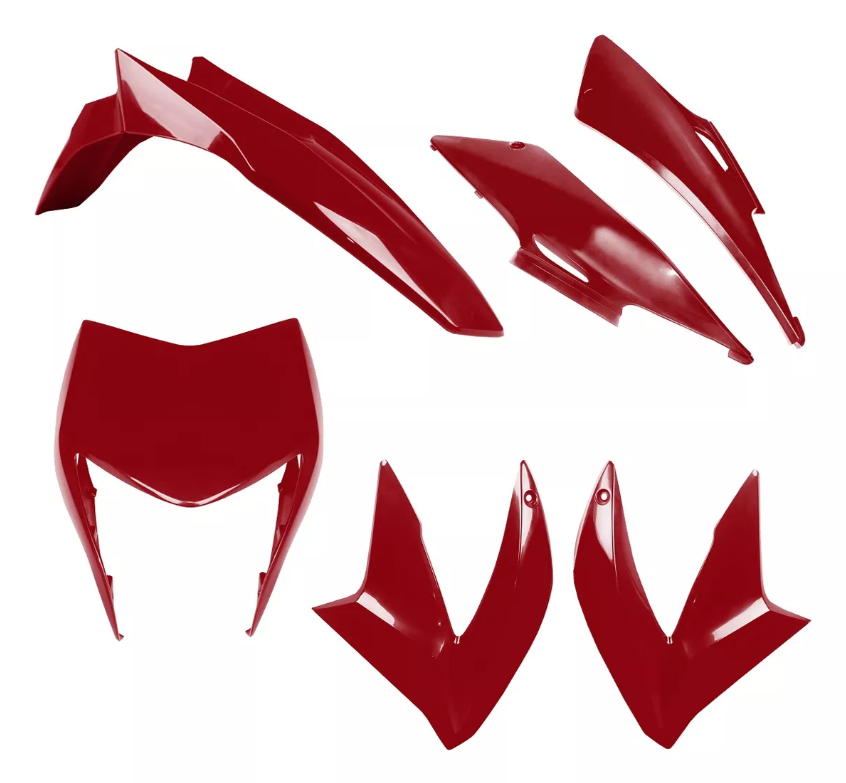 KIT CARENAGEM BROS 125 2013 EM DIANTE BROS 150 2011-2012 VERMELHO