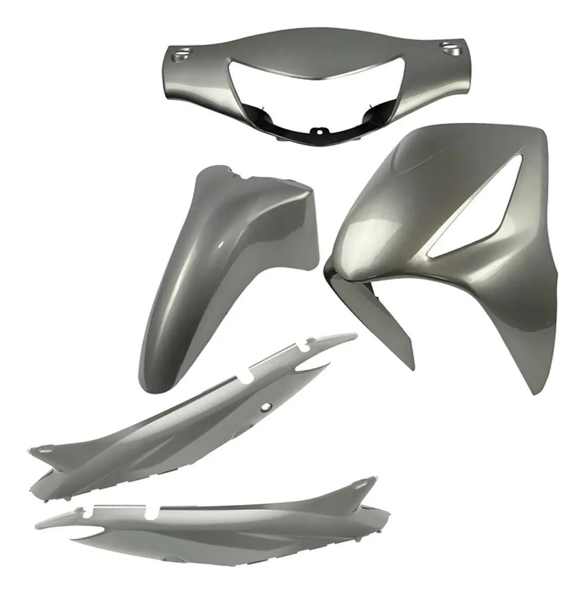 KIT COMPLETO BIZ 125 KS/ES 2008-2009 PRATA METALICO
