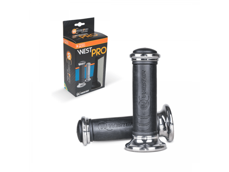 MANOPLA PRO COM ANEL CROMADO PRETO UNIVERSAL