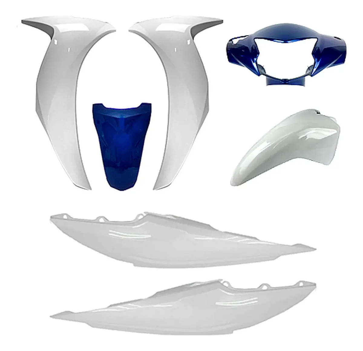 KIT CARENAGEM BIZ 125 EX 2022-2024 BRANCO E AZUL