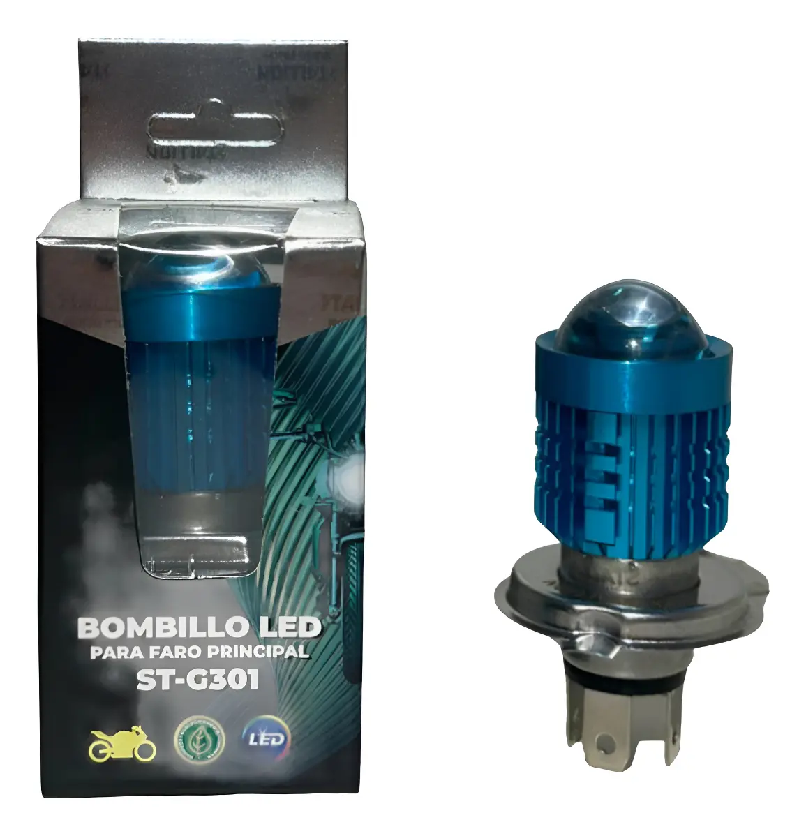 LAMPADA LED H4 LENTE CONVEXA BRANCO