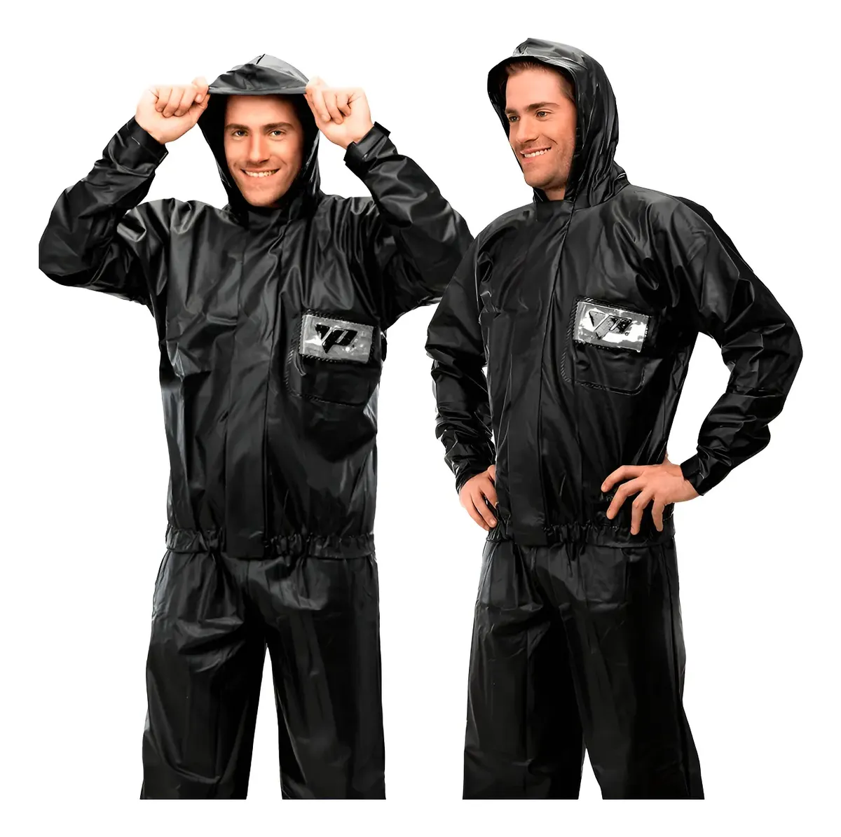 CAPA CHUVA PVC TORNADO COM GOLA PRETO M