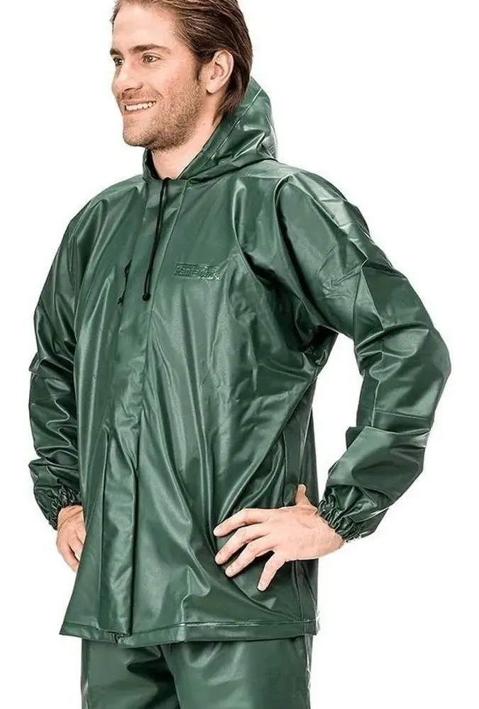 JAQUETA PVC PESCADOR VERDE MILITAR M