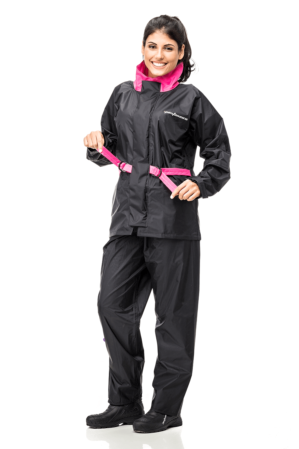 CONJUNTO NYLON FEMININO COM GOLA ROSA PINK