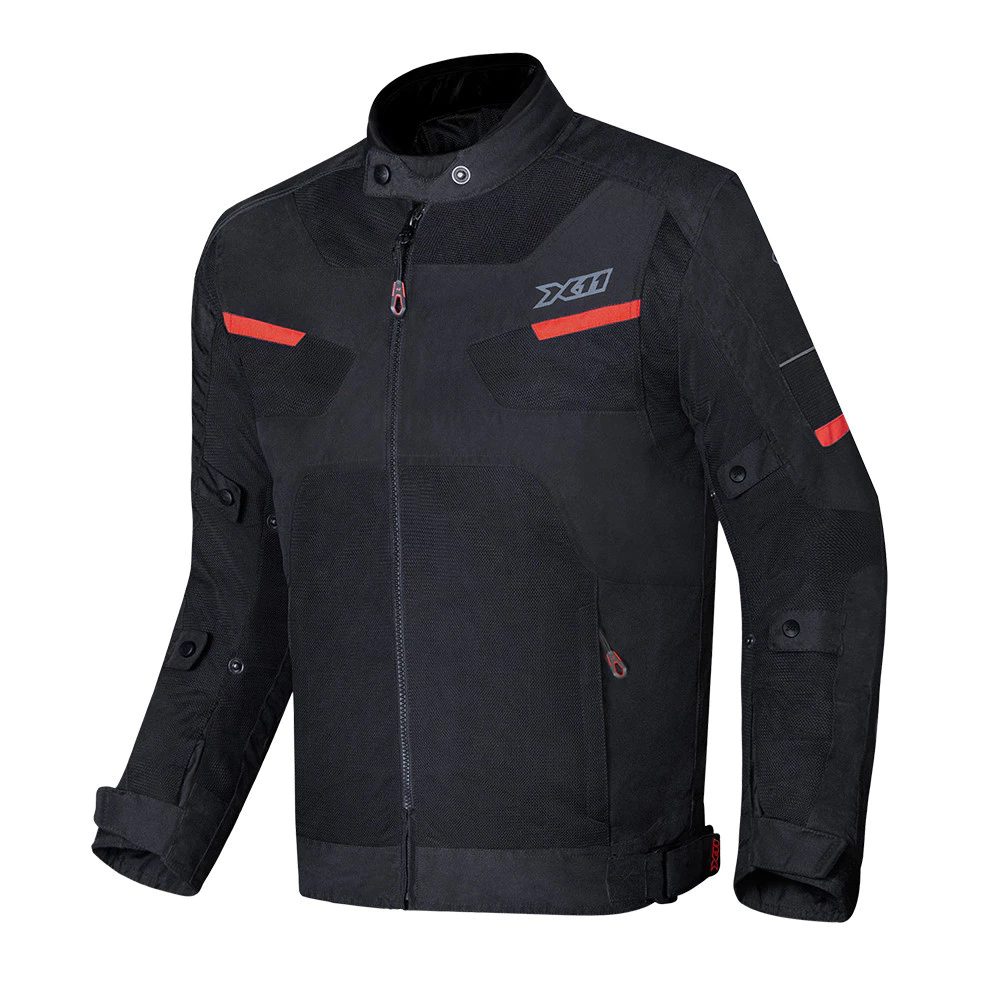 JAQUETA BREEZE PRETO/VERMELHO G X11
