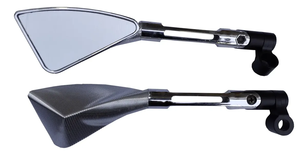 RETROVISOR MINI EVOKE ABS PRETO L.PRATA