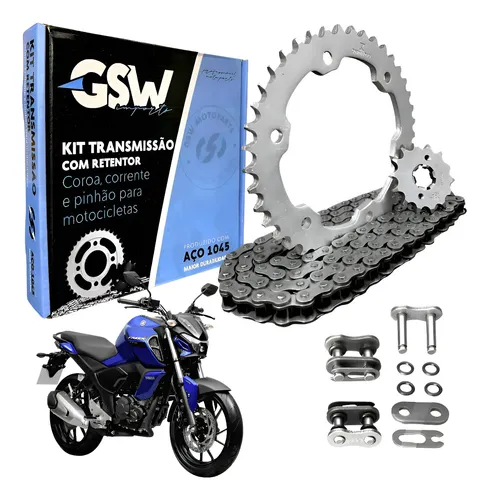 KIT TRANSMISSAO FZ15 2023 COM RETENTOR