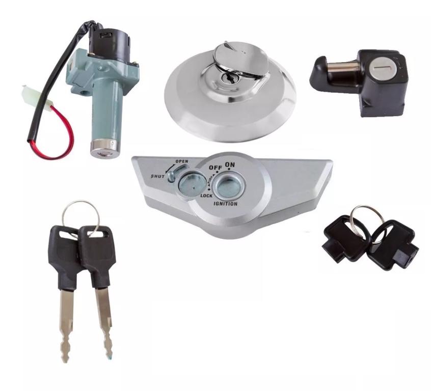 CHAVE IGNICAO KIT COM TRAVA CAP BLQ TITAN 150