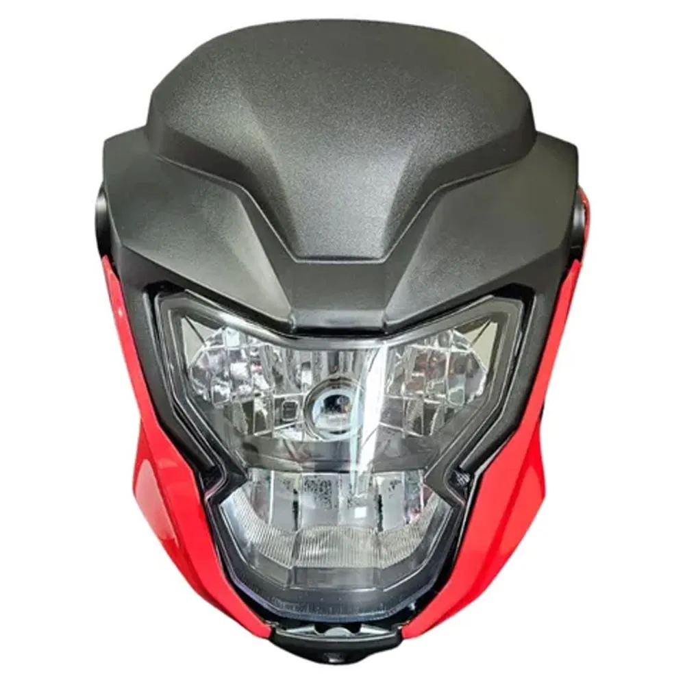 KIT BLOCO OPTICO +CARENAGEM + LATERAL+TAMPA PAINEL TITAN/FAN 160 -2025 (LAMP SUBST) COR VERMELHO MACEIO