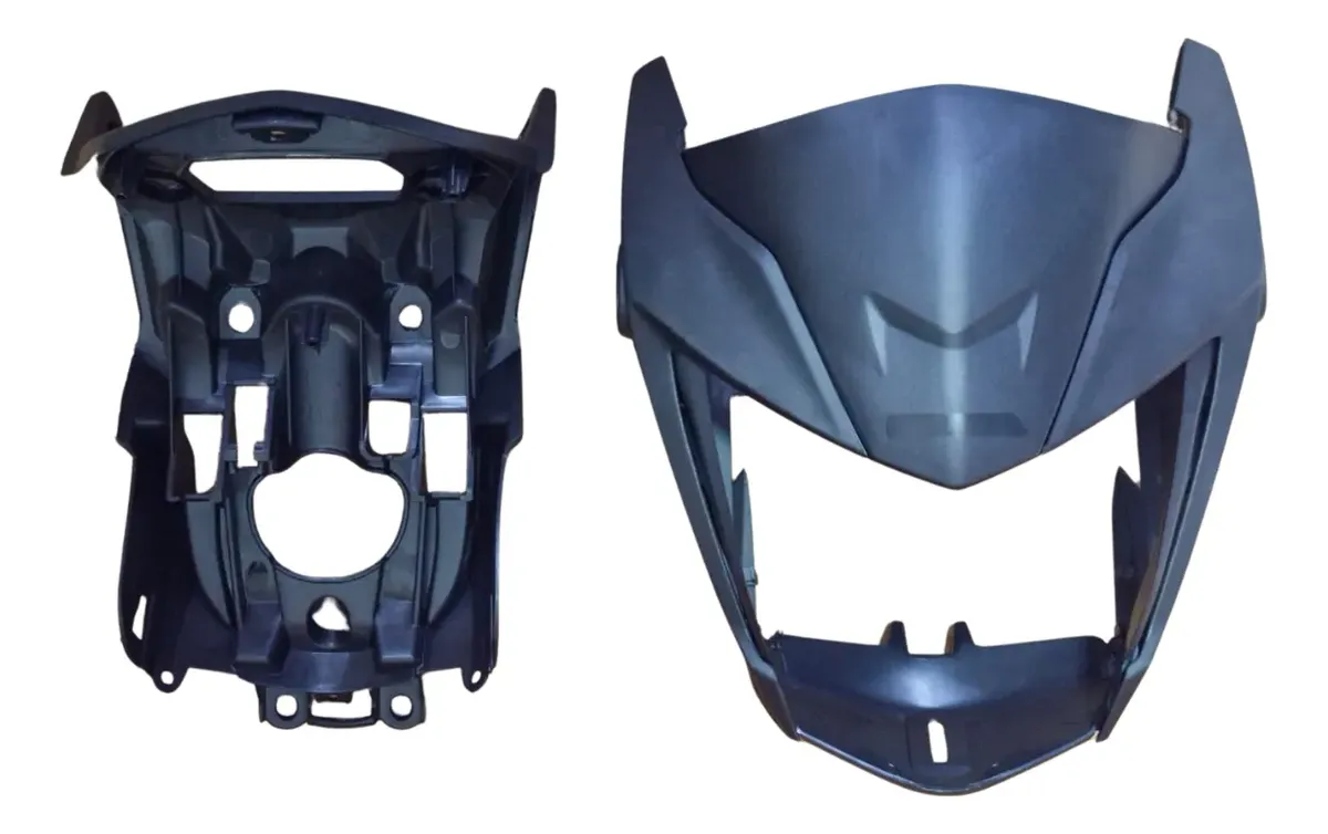 KIT BLOCO OPTICO + CARENAGEM + LATERAIS + TAMPA -PAINEL TITAN 160 2024 CINZA CYNOS FOSCO METALICO