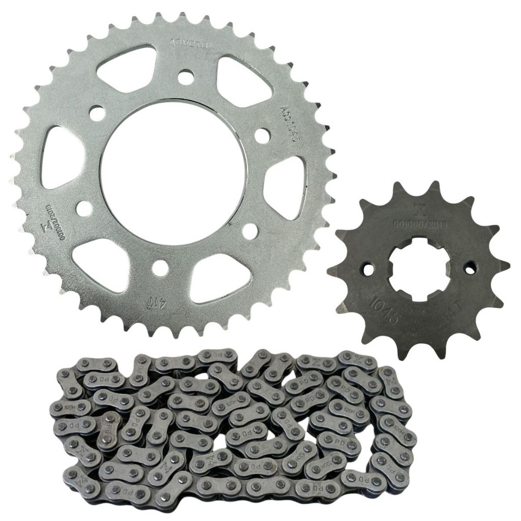 KIT TRANSMISSAO FAZER 150 ACO 1045